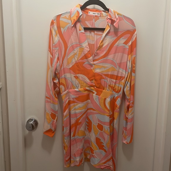 Mango Printed Flowy Dress Sz. M - Picture 12 of 13